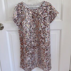 Gap Kids SZ M Sequin Short Sleeve Dress